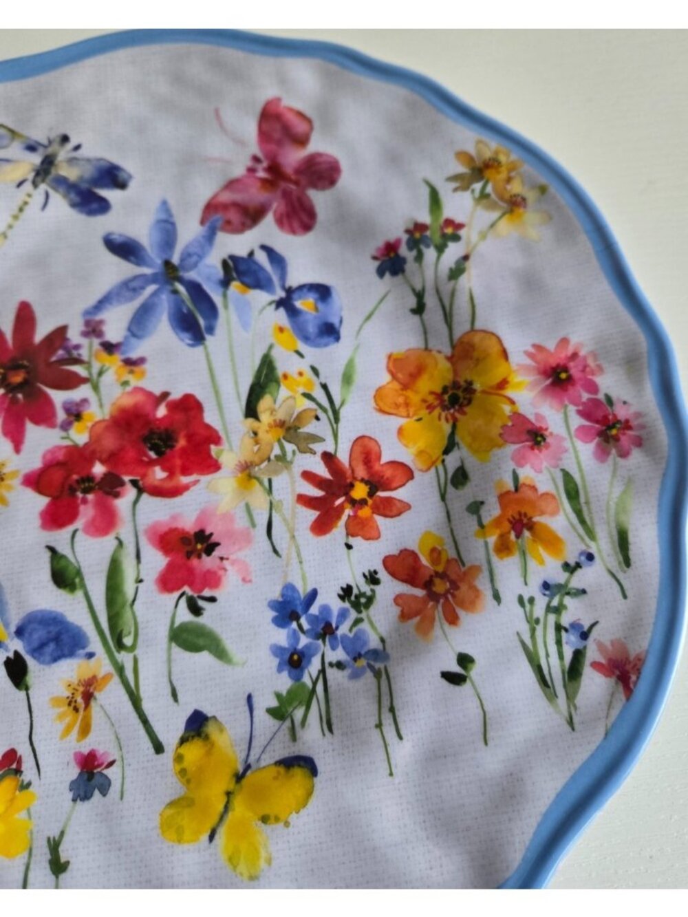 Far East Brokers & Consultants Butterfly Dragonfly Floral Dinner Plates Lot of 2 - Picture 7 of 8